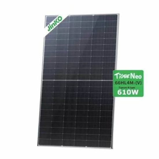 تصویر  پنل خورشیدی 610 وات مونو کریستال مدل بایفشیال N-Type برند JINKO SOLAR