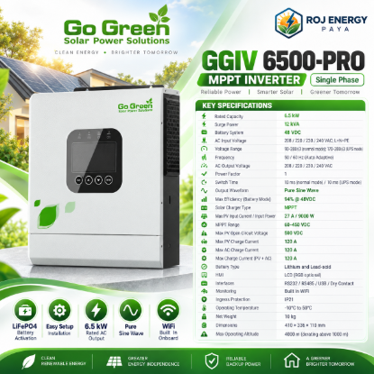تصویر  اینورتر Go Green Solar Power Solutions مدل GGIV 6500-PRO