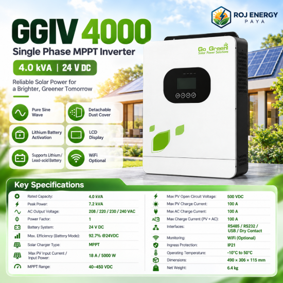 تصویر  اینورتر Go Green Solar Power Solutions مدل GGIV 4000